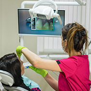 Patient receiving x-rays