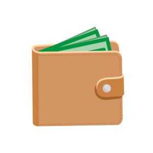 wallet of money illustration 