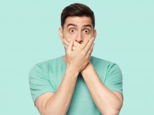 Man shocked from having a veneer fall off